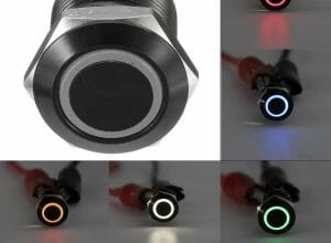 LED Ring Momentary Switch Black