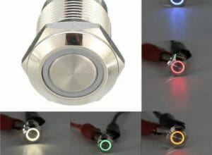 LED Ring Momentary Switch Silver
